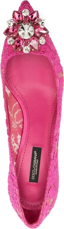 Taormina-lace crystal-embellished pumps - Image 5