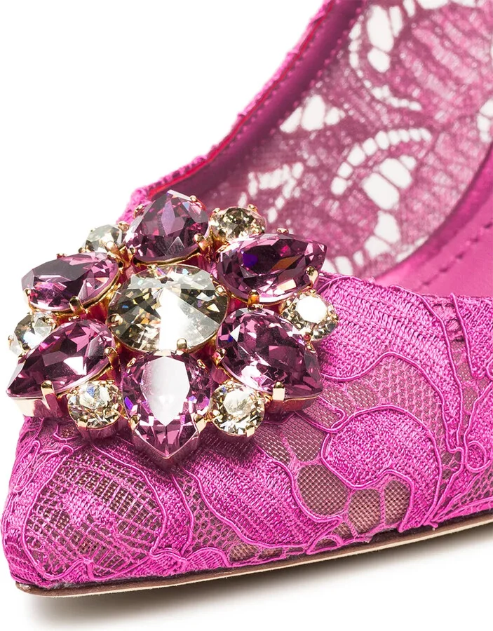 Taormina-lace crystal-embellished pumps - Image 5