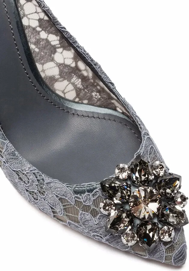 Taormina-lace crystal-embellished pumps - Image 2