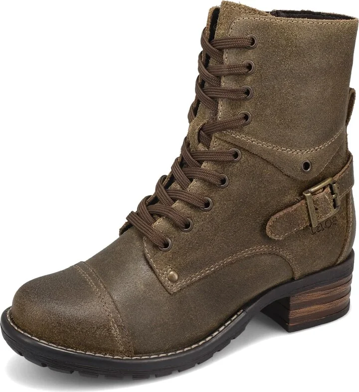 Taos Footwear Women's Crave Boot Olive Ruff Out 8-8.5 (M) US