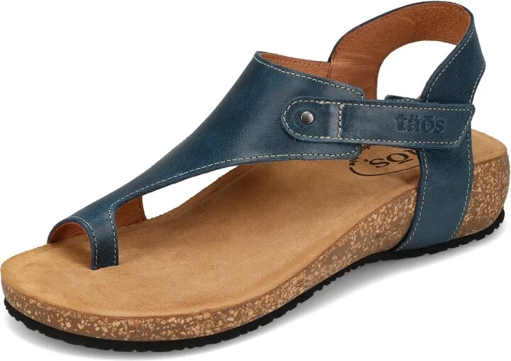 Taos Footwear Women's Fame Petrol Blue Sandal 7-7.5 (M) US