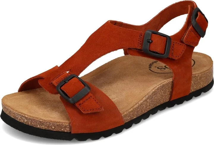 Taos Footwear Women's MVP Rust Suede Sandal 11 (M) US