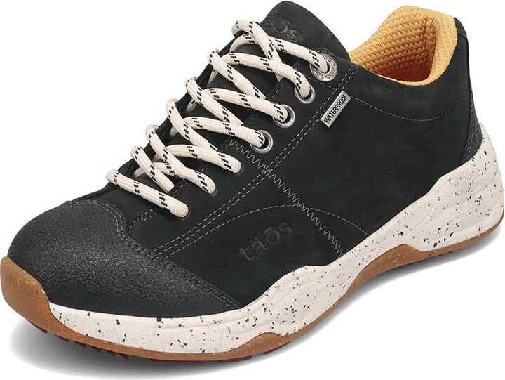 Taos Footwear Women's Shasta Sneaker Black Nubuck Waterproof 8.5 (M) US
