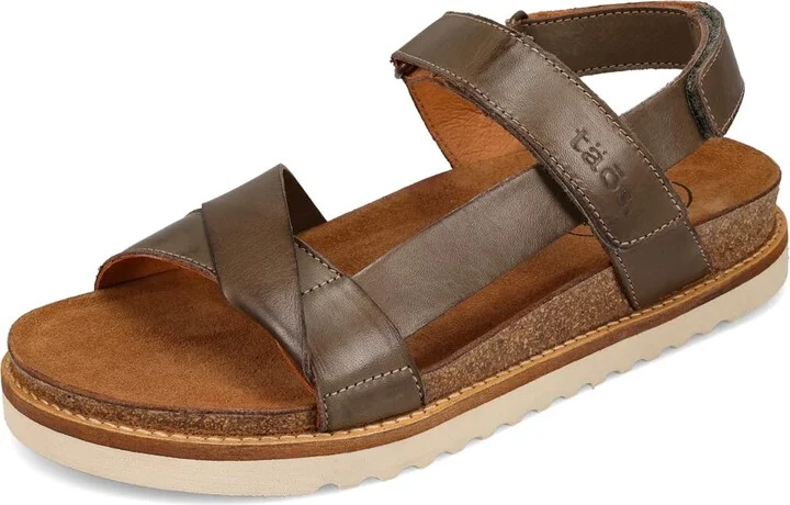 Taos Footwear Women's Sideways Olive Sandal 11-11.5 (M) US