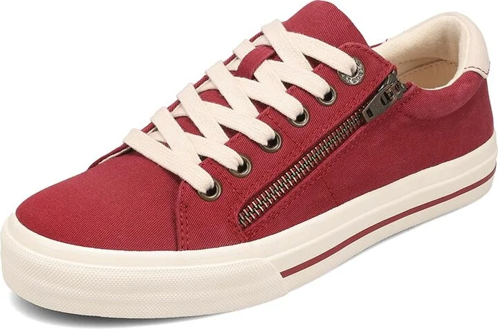 Crimson/Ecru Distressed