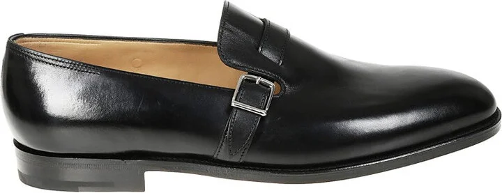 Tapered Black Leather Loafers