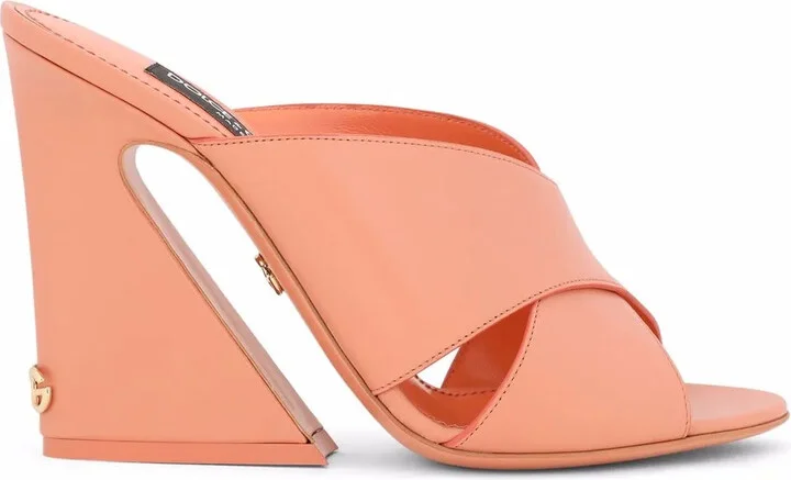 Tapered-Heel Leather Sandals
