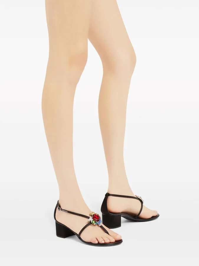 Tarassacum 40mm crystal-embellished leather sandals - Image 5