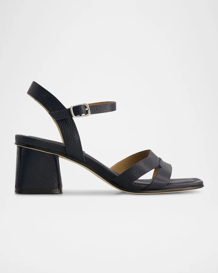 Tarra Leather Ankle-Strap Sandals