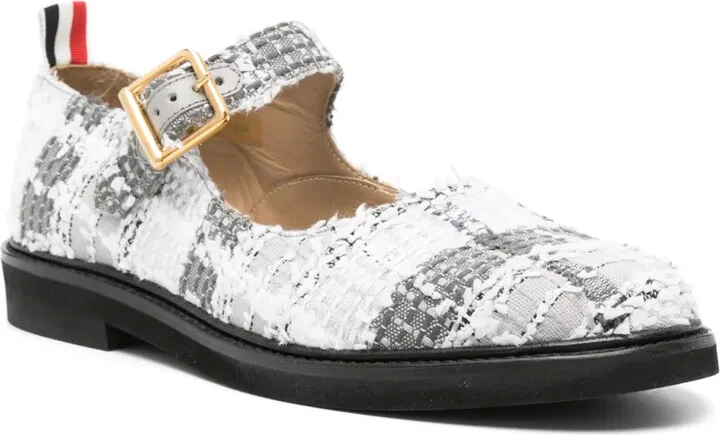 Tartan-Check Tweed Ballerina Shoes - Image 2
