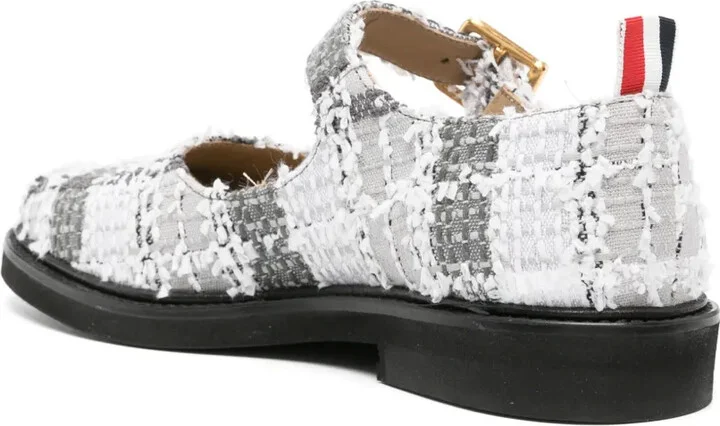 Tartan-Check Tweed Ballerina Shoes - Image 3