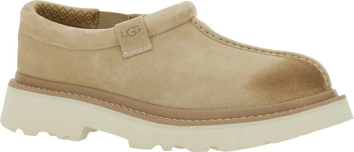 'Tasman' Beige Mule With Raised Sole In Suede Man - Image 2