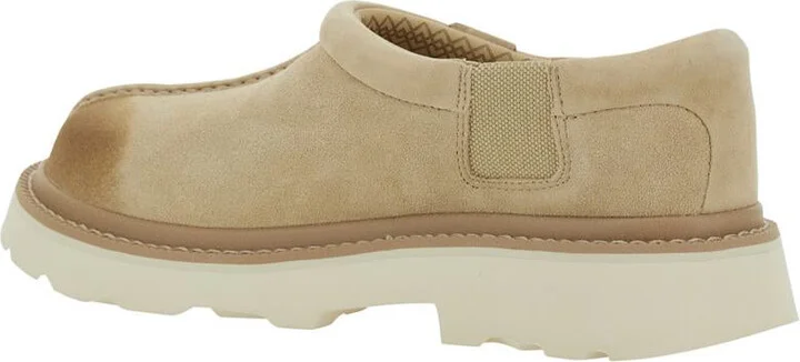 'Tasman' Beige Mule With Raised Sole In Suede Man - Image 3
