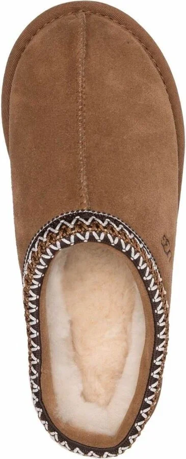 'tasman' Beige Mules With Embossed Logo In Suede Woman - Image 4