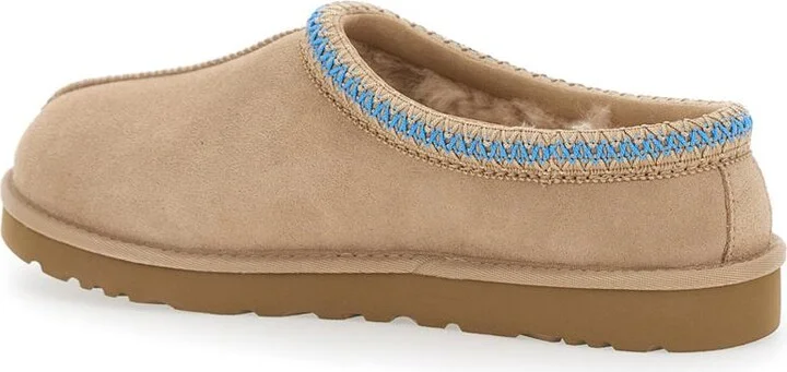 ‘Tasman' Beige Plaited Hem Mules In Suede Man - Image 3
