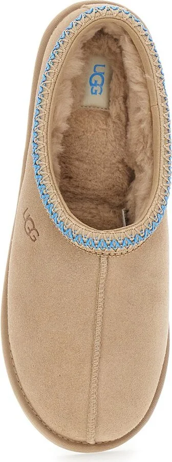 ‘Tasman' Beige Plaited Hem Mules In Suede Man - Image 4
