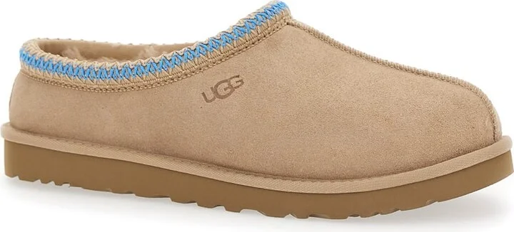 Tasman Beige Plaited Hem Mules In Suede Man - Image 2