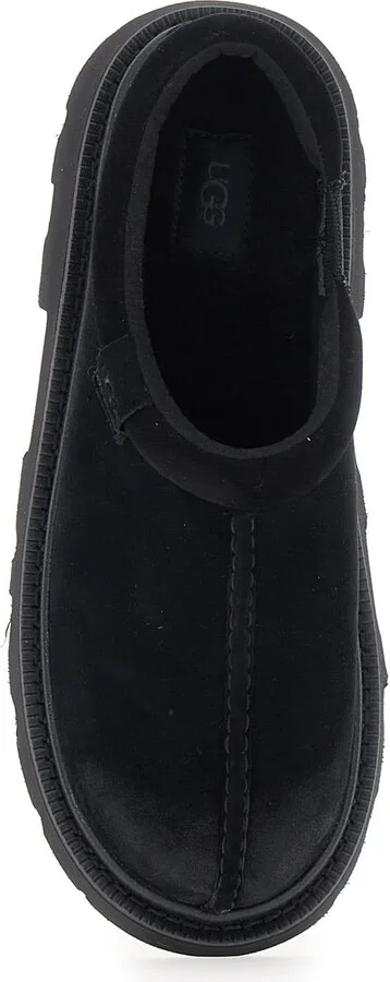 'tasman' Black Mule With Raised Sole In Suede Man - Image 4