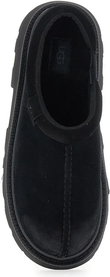 'Tasman' Black Mule With Raised Sole In Suede Man - Image 4