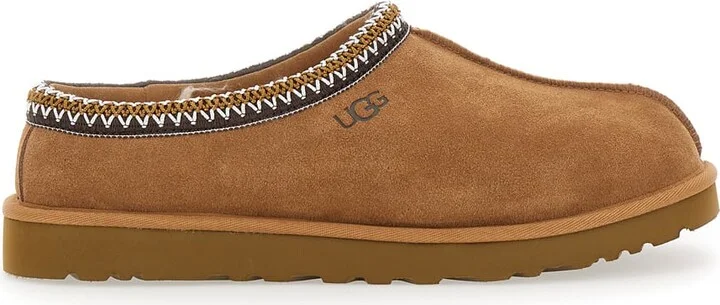 Tasman Brown Plaited Hem Mules