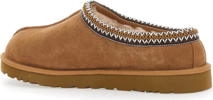 Tasman Brown Plaited Hem Mules In Suede Woman - Image 3