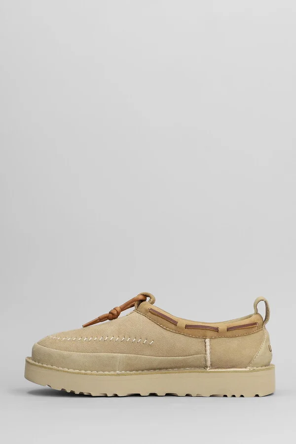 Tasman Crafted Loafers In Beige Suede - Image 3