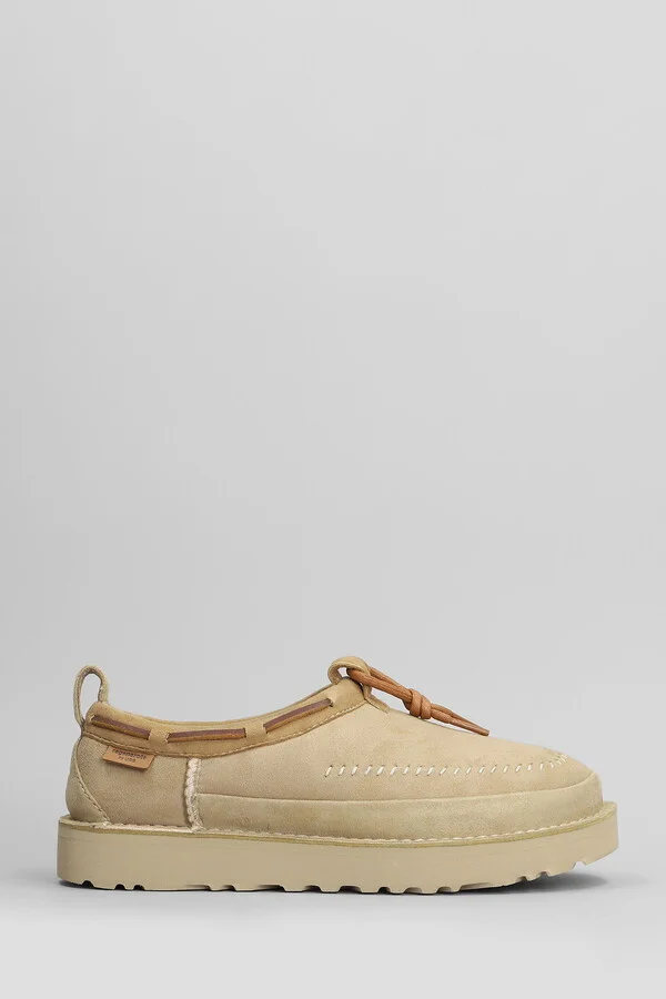 Tasman Crafted Loafers In Beige Suede