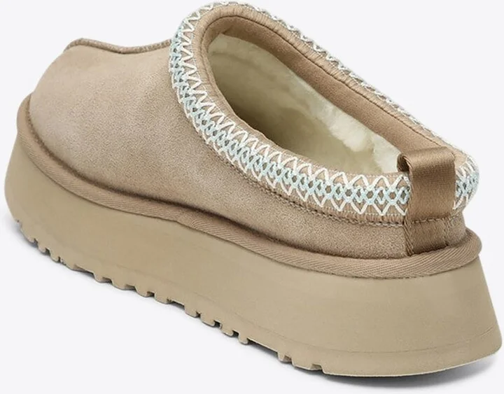 Tasman Embroidered Suede Flatform Mules - Image 2