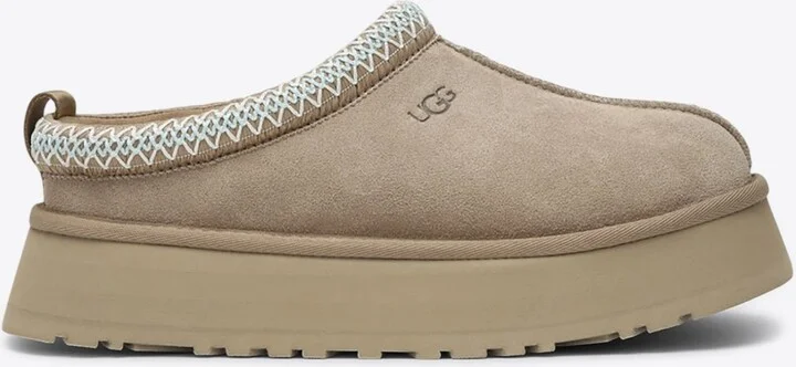 Tasman Embroidered Suede Flatform Mules