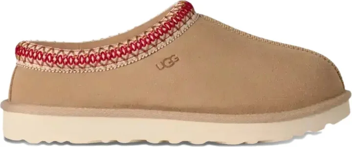 Tasman II braided-trim sheepskin slippers