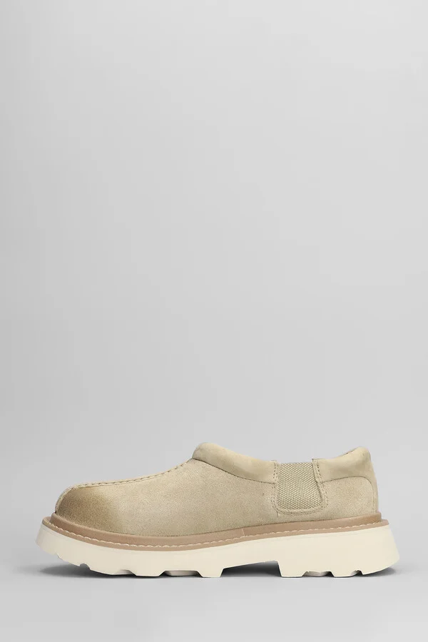 Tasman Lug Loafers In Beige Suede - Image 3