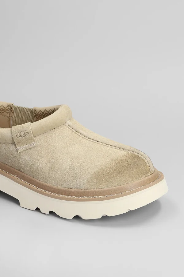 Tasman Lug Loafers In Beige Suede - Image 5