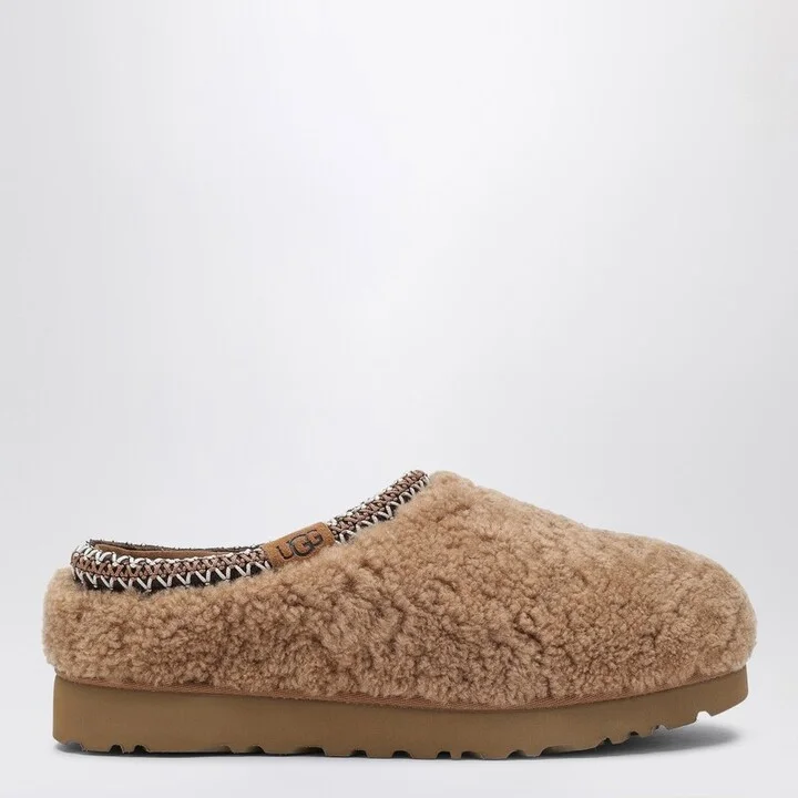 Tasman Maxi Curly chestnut-coloured slipper