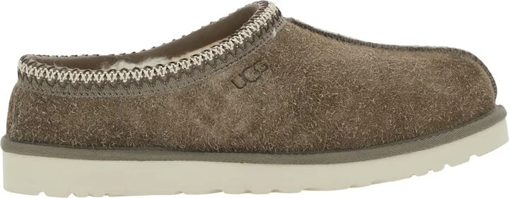 'tasman Shaggy' Brown Mule With Slip-on Design In Suede Man