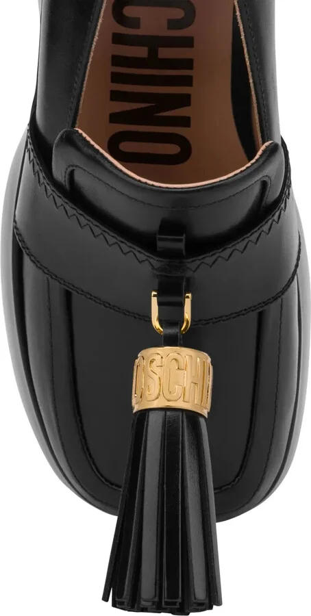 Tassel-Charm Leather Loafers - Image 3