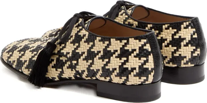 Tassel-Detail Houndstooth Loafers - Image 5