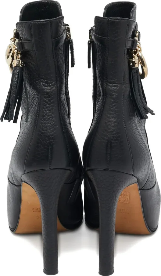 Tassel-Detail Leather Ankle Boots - Image 4