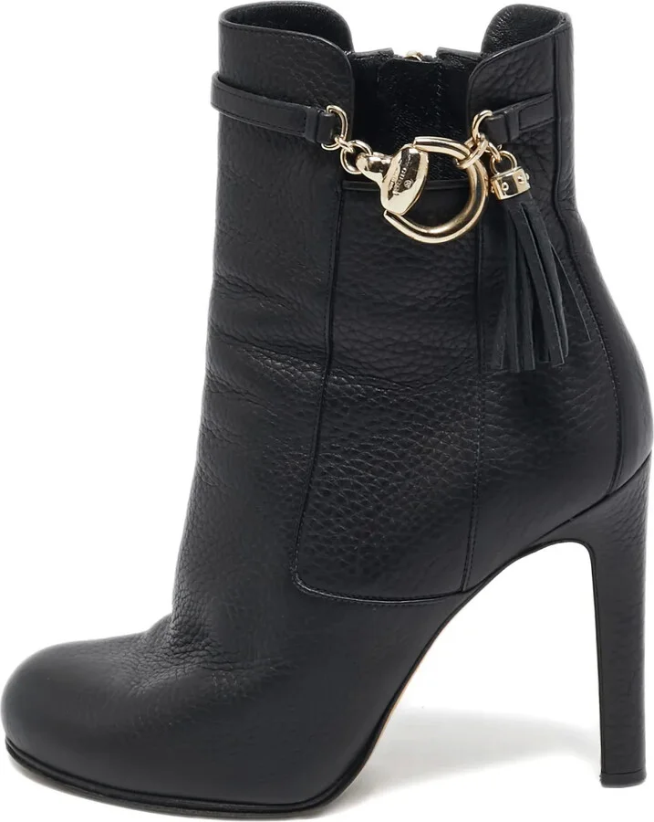 Tassel-Detail Leather Ankle Boots