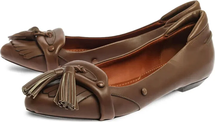 Tassel-Detail Leather Flats - Image 3