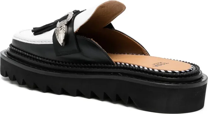 Tassel-Detail Leather Mules - Image 3