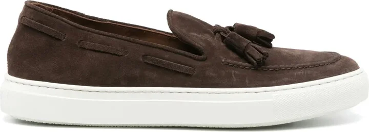 tassel-detail suede Boat shoes