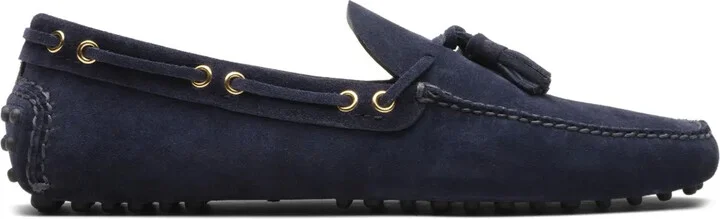 Tassel-Detail Suede Boat Shoes