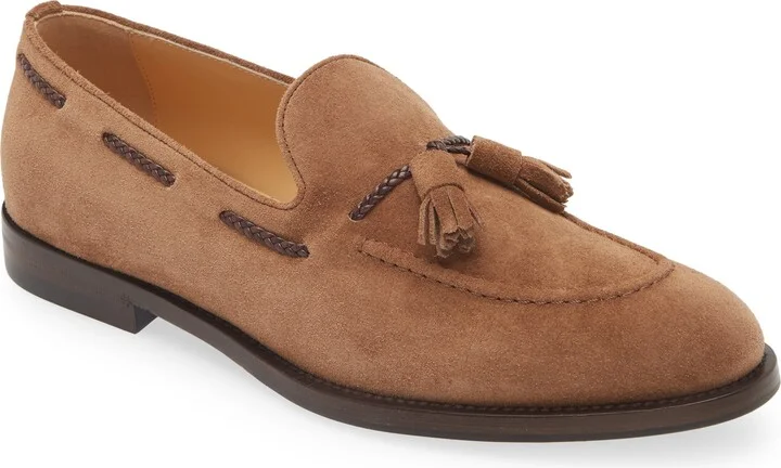 Tassel Detail Suede Loafer
