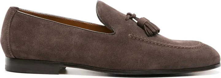 Tassel-Detail Suede Loafers