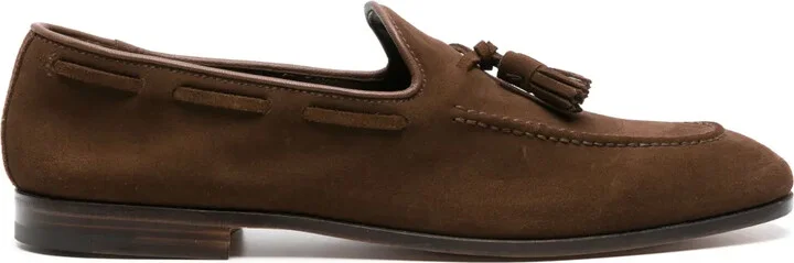 Tassel-Detail Suede Loafers