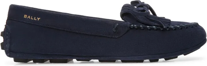 Tassel-Detail Suede Loafers