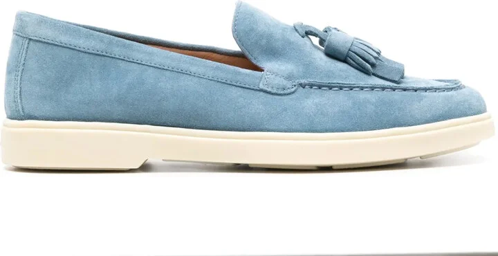 Tassel-Detail Suede Loafers