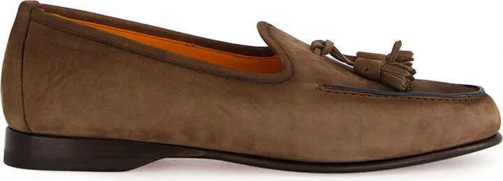 Tassel-Detail Suede Loafers