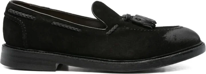 Tassel-Detail Suede Loafers