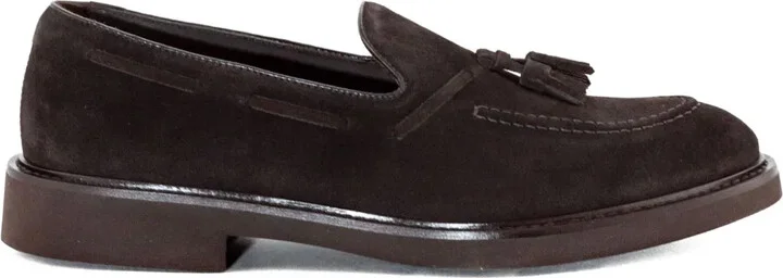 Tassel-Detail Suede Loafers